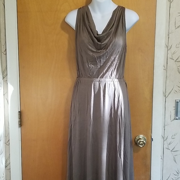 NWT Very J Olive Green Soft Jersey Maxi Dress S - Picture 4 of 10